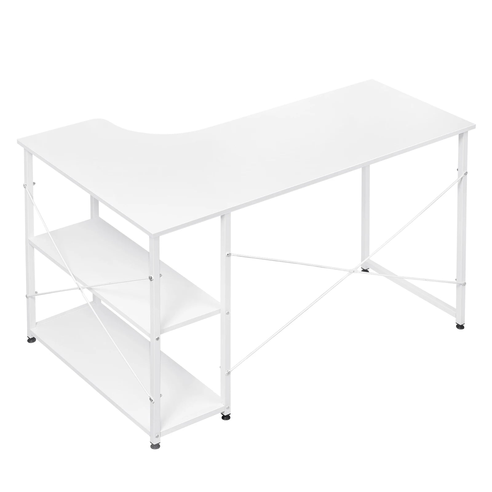 WOLTU 1PC Table d'ordinateur bureau en forme de L PC Table d'ordinateur portable poste de travail bureau d'étude Table de jeu à manger