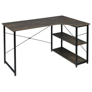 WOLTU 1PC Table d'ordinateur bureau en forme de L PC Table d'ordinateur portable poste de travail bureau d'étude Table de jeu à manger