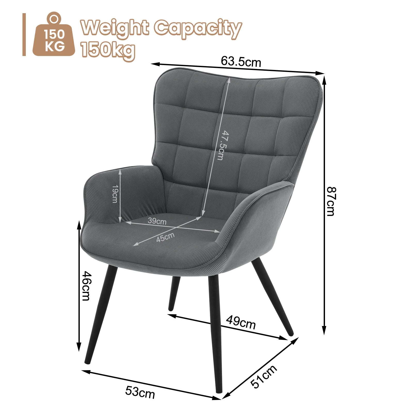 Fauteuil à oreilles moderne Relax Vintage salon rembourré lecture TV loisirs canapé chaise pour salon décor à la maison