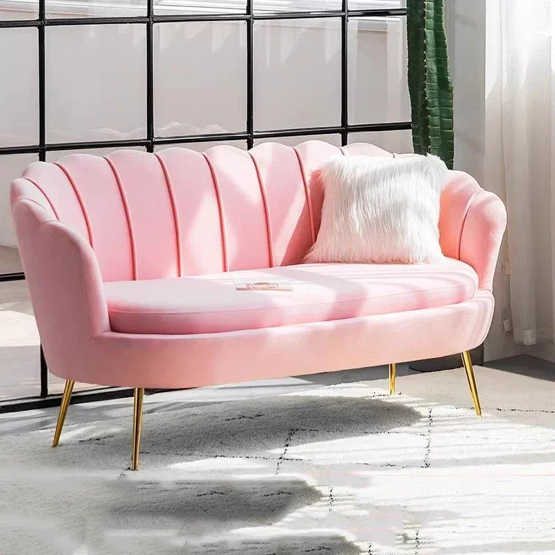 Rose pas cher moderne canapé amour siège Xxl minimaliste concepteur inhabituel lecture canapé Design européen grand Canape Salon meubles