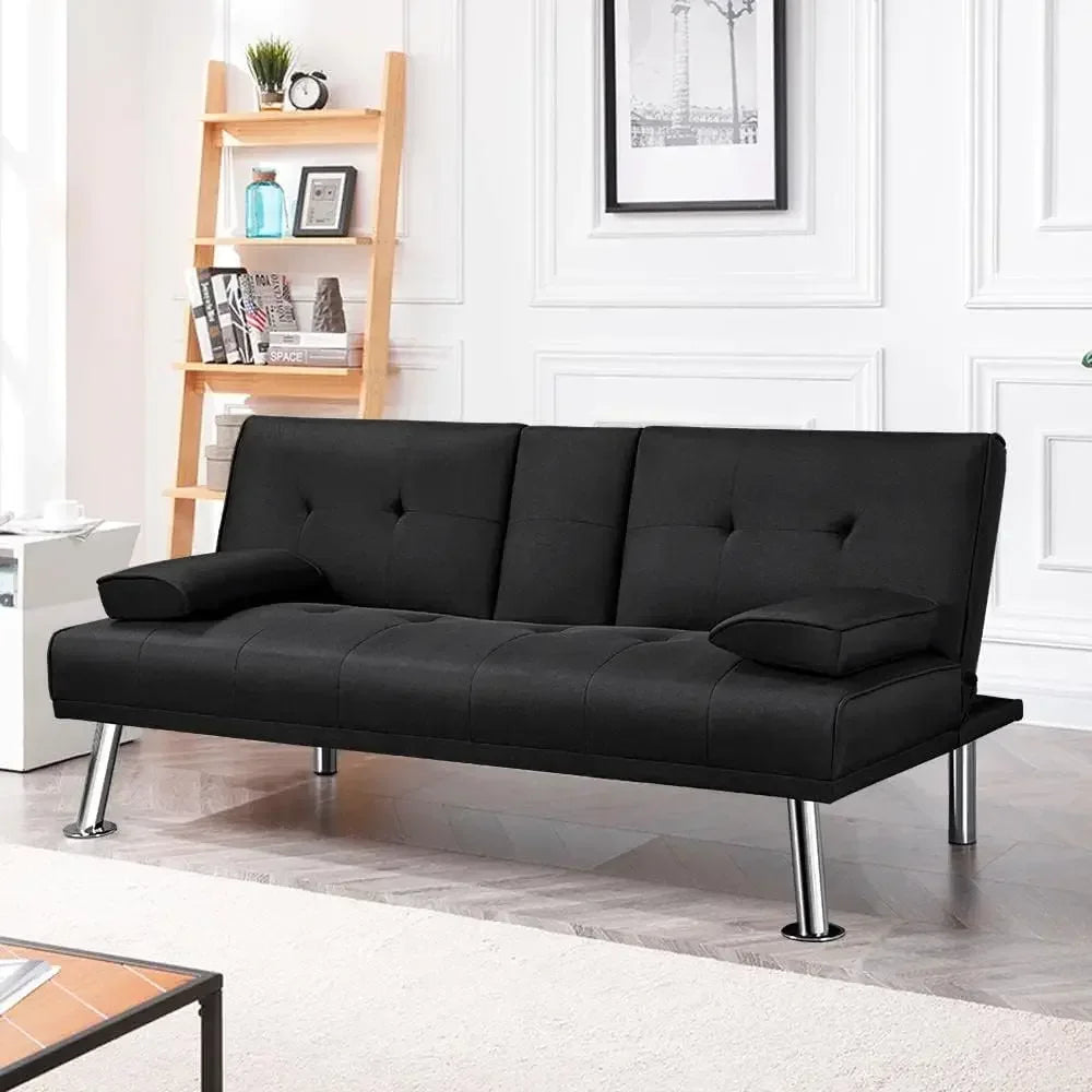 Yaheetech Klappbares Schlafsofa canapé canapé mit Schlaffunktion Bettsofa mit Großer Liegefläche von 167 cm L × 94 cm B WAZs Wohnzi