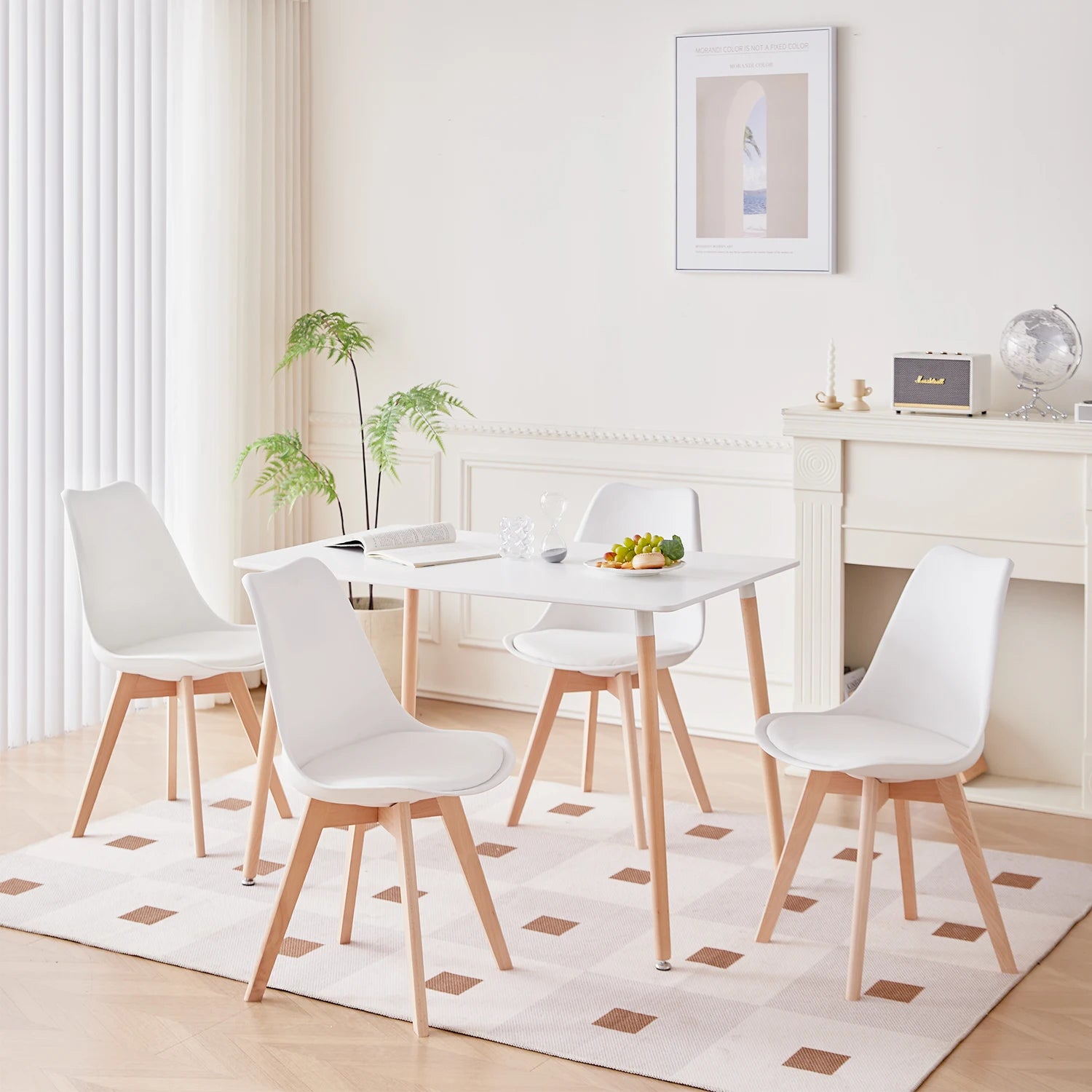 Table à manger rectangulaire nordique, bureau d'étude à domicile, table basse en bois moderne, table à thé, bureau de conférence, table de cuisine blanche, 110cm