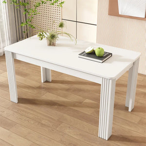 Table à manger rectangulaire, Table à manger contemporaine, Robuste, Table à quatre pieds, Table en chêne, Table à manger rectangulaire, Table à manger basse