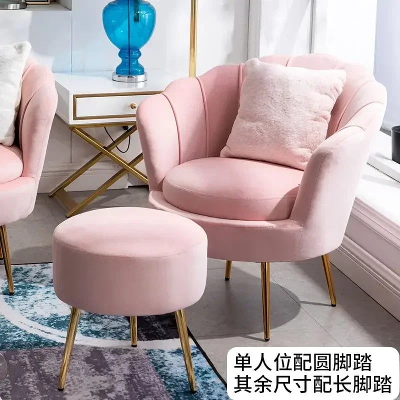 Rose pas cher moderne canapé amour siège Xxl minimaliste concepteur inhabituel lecture canapé Design européen grand Canape Salon meubles
