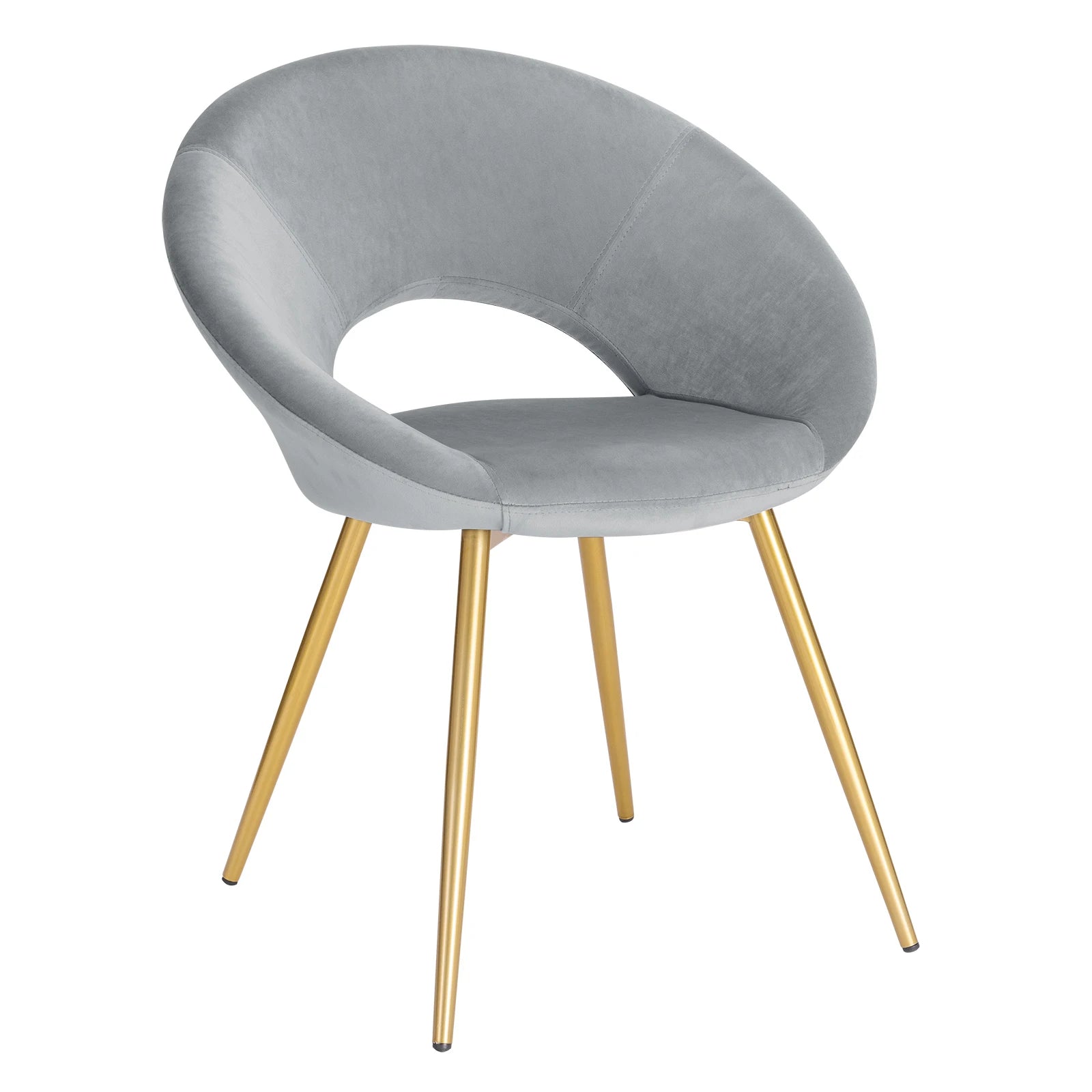 Chaise de salle à manger en velours coloré, chaise de cuisine debout, fauteuil de salon, pieds en métal doré, décor de restaurant à la maison