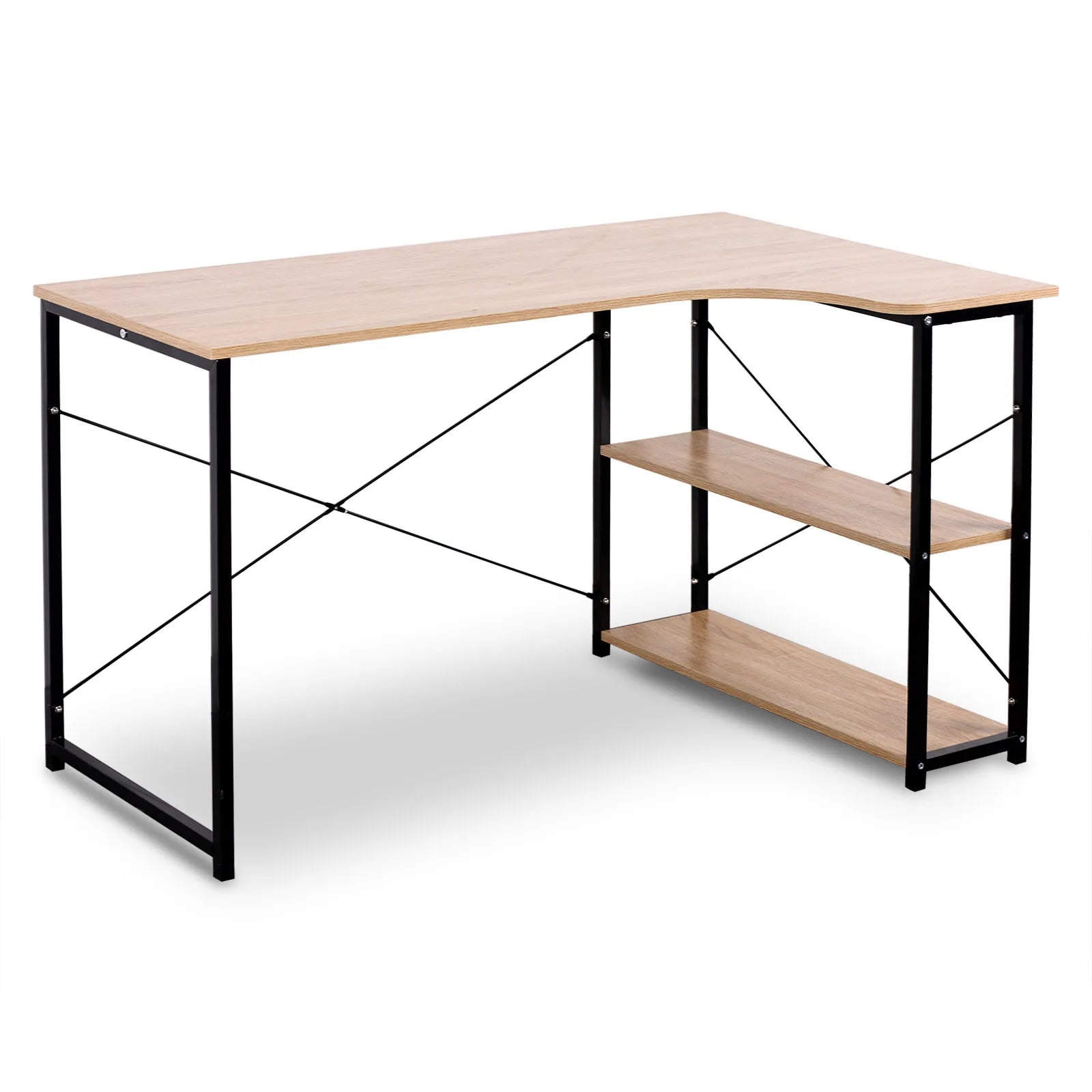 WOLTU 1PC Table d'ordinateur bureau en forme de L PC Table d'ordinateur portable poste de travail bureau d'étude Table de jeu à manger