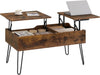 WOLTU Table de canapé de salon Double plaque de levage Table basse Table basse extractible réglable en hauteur rangement caché séparé