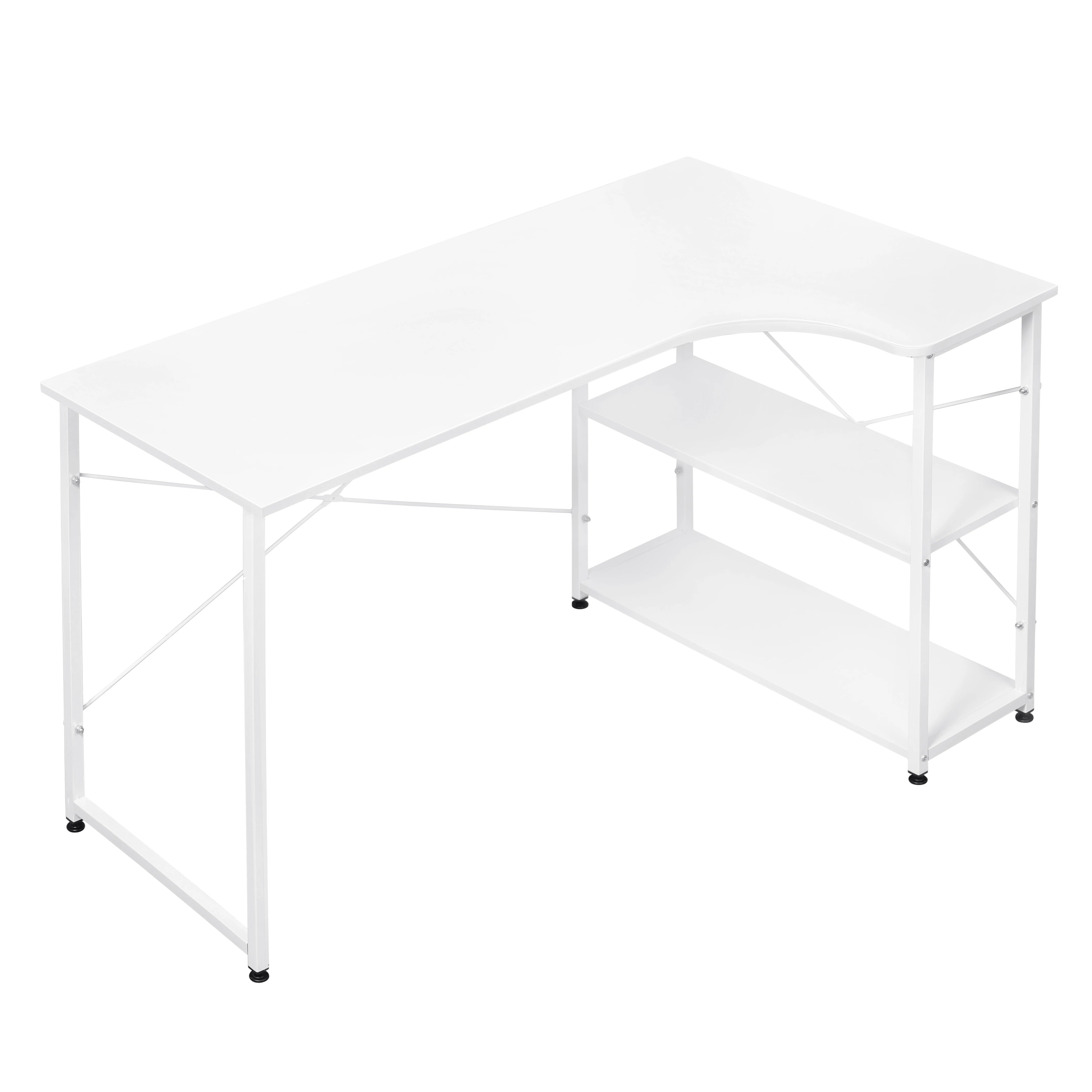WOLTU 1PC Table d'ordinateur bureau en forme de L PC Table d'ordinateur portable poste de travail bureau d'étude Table de jeu à manger