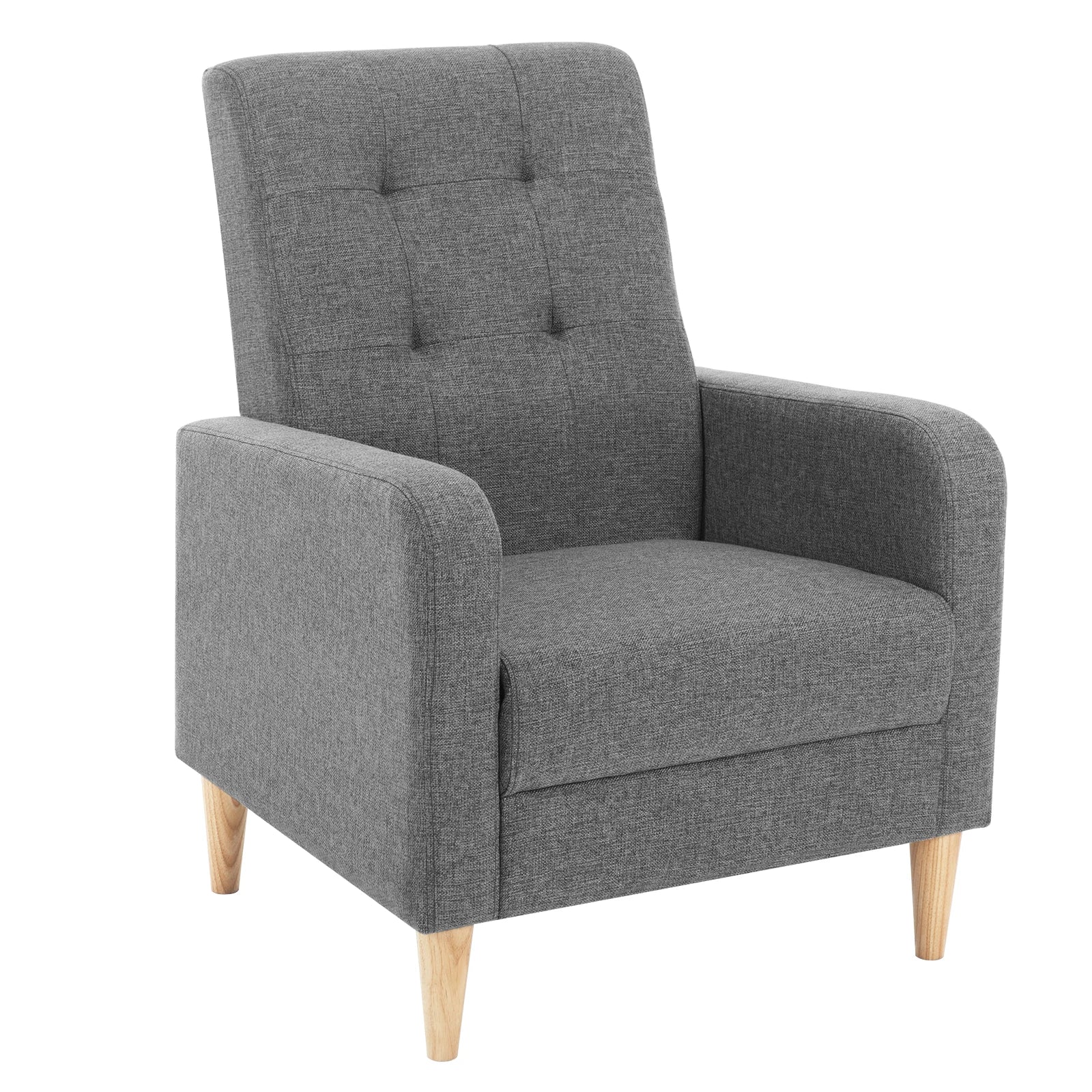 Fauteuil scandinave en velours, dossier haut, accoudoirs, convertible – salon ou chambre