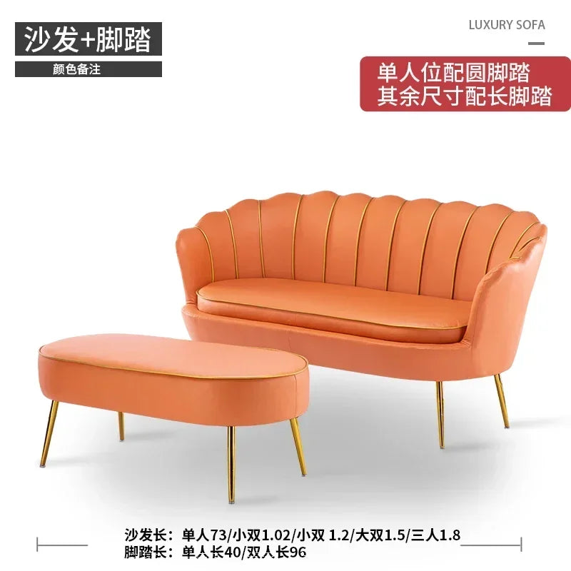 Rose pas cher moderne canapé amour siège Xxl minimaliste concepteur inhabituel lecture canapé Design européen grand Canape Salon meubles