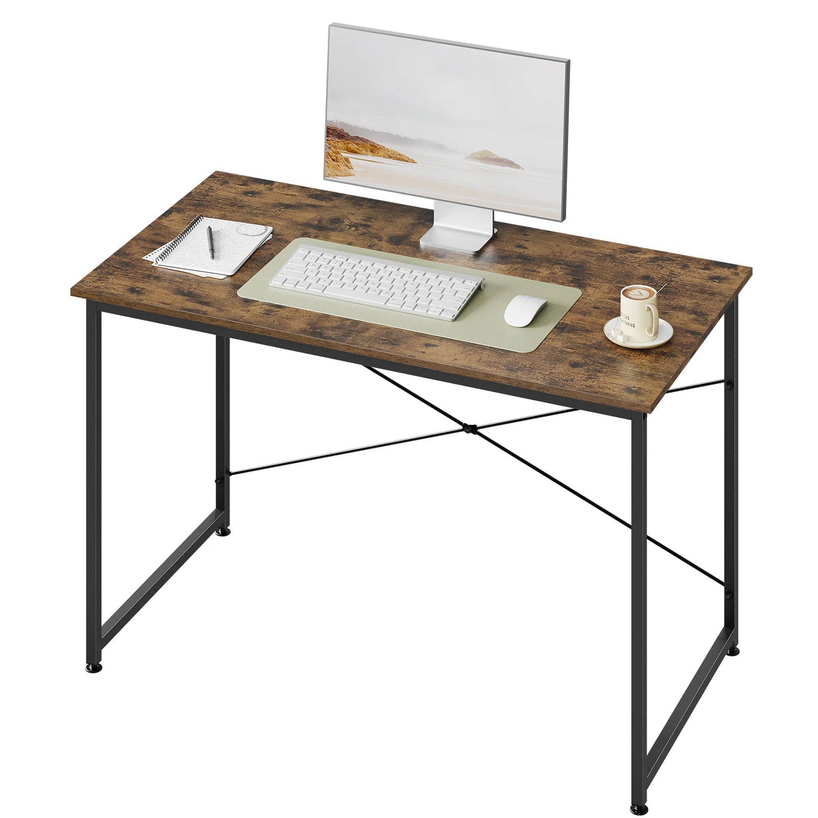 WOLTU Cadre en métal Bureau d'ordinateur Bureau Écriture Étude Table de jeu Moderne Grande poste de travail de bureau Bureau pour Bureau à domicile Chambre à coucher