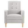 Fauteuil scandinave en velours, dossier haut, accoudoirs, convertible – salon ou chambre