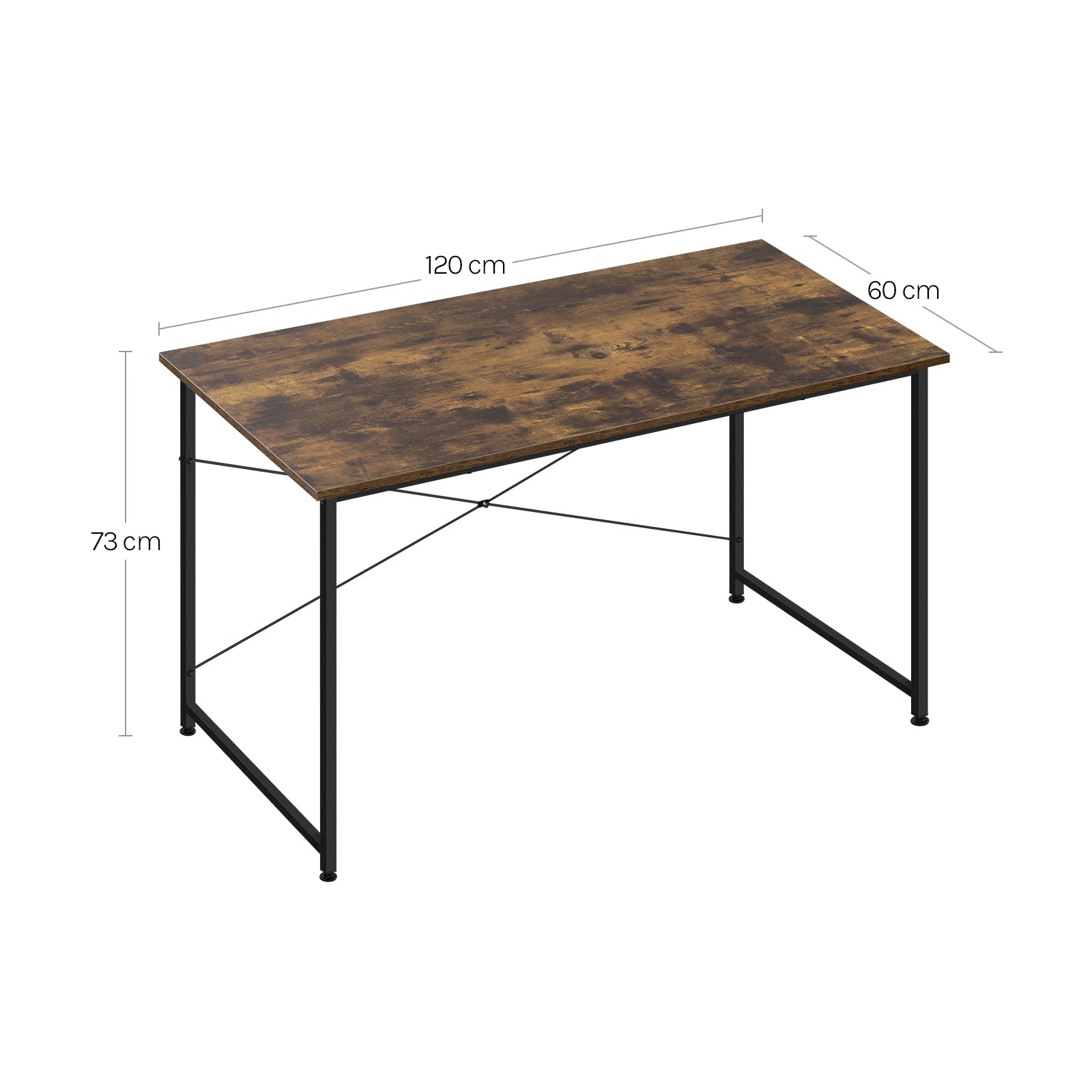 WOLTU Cadre en métal Bureau d'ordinateur Bureau Écriture Étude Table de jeu Moderne Grande poste de travail de bureau Bureau pour Bureau à domicile Chambre à coucher