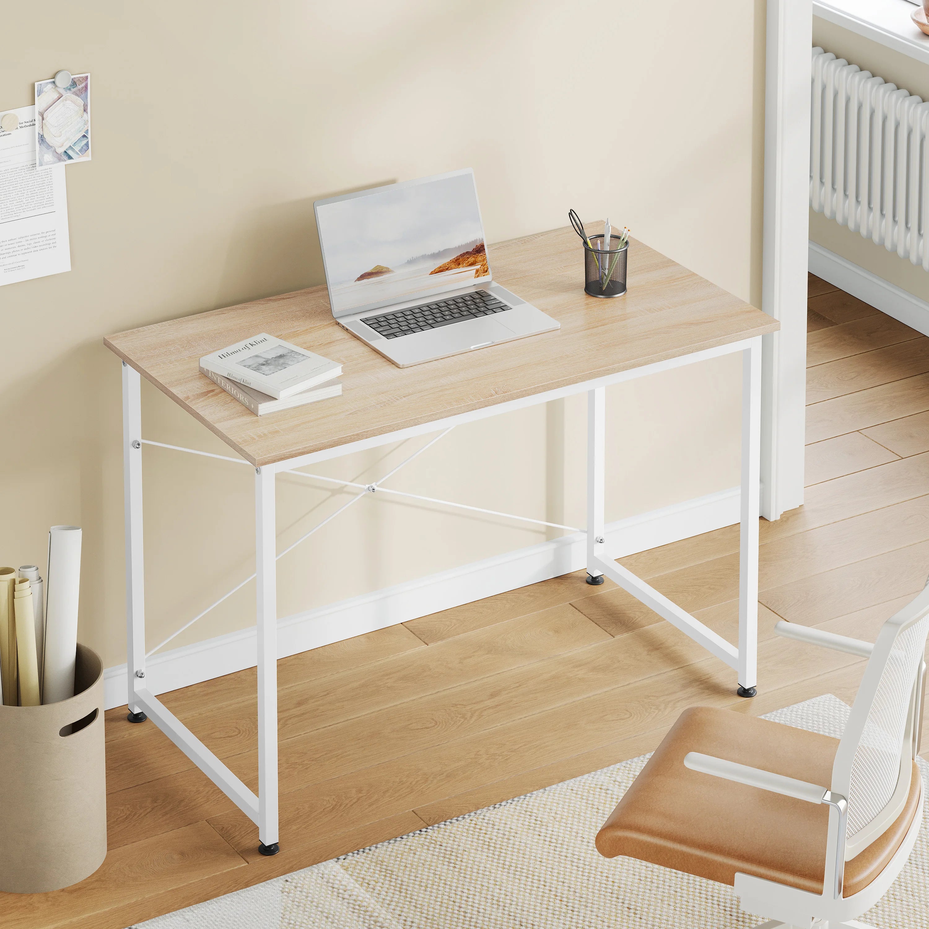 WOLTU Cadre en métal Bureau d'ordinateur Bureau Écriture Étude Table de jeu Moderne Grande poste de travail de bureau Bureau pour Bureau à domicile Chambre à coucher