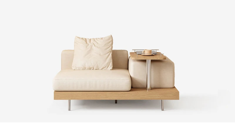 Canapé-lit de luxe léger, mobilier de maison moderne et simple, design de grand corps entier, vent silencieux, média