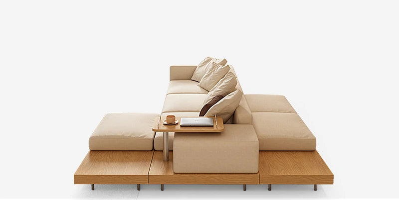 Canapé-lit de luxe léger, mobilier de maison moderne et simple, design de grand corps entier, vent silencieux, média