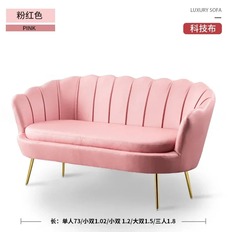 Rose pas cher moderne canapé amour siège Xxl minimaliste concepteur inhabituel lecture canapé Design européen grand Canape Salon meubles