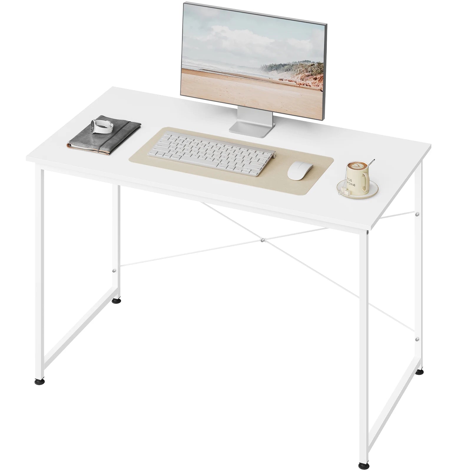 WOLTU Cadre en métal Bureau d'ordinateur Bureau Écriture Étude Table de jeu Moderne Grande poste de travail de bureau Bureau pour Bureau à domicile Chambre à coucher