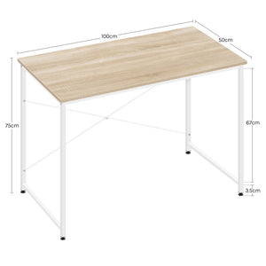 WOLTU Cadre en métal Bureau d'ordinateur Bureau Écriture Étude Table de jeu Moderne Grande poste de travail de bureau Bureau pour Bureau à domicile Chambre à coucher