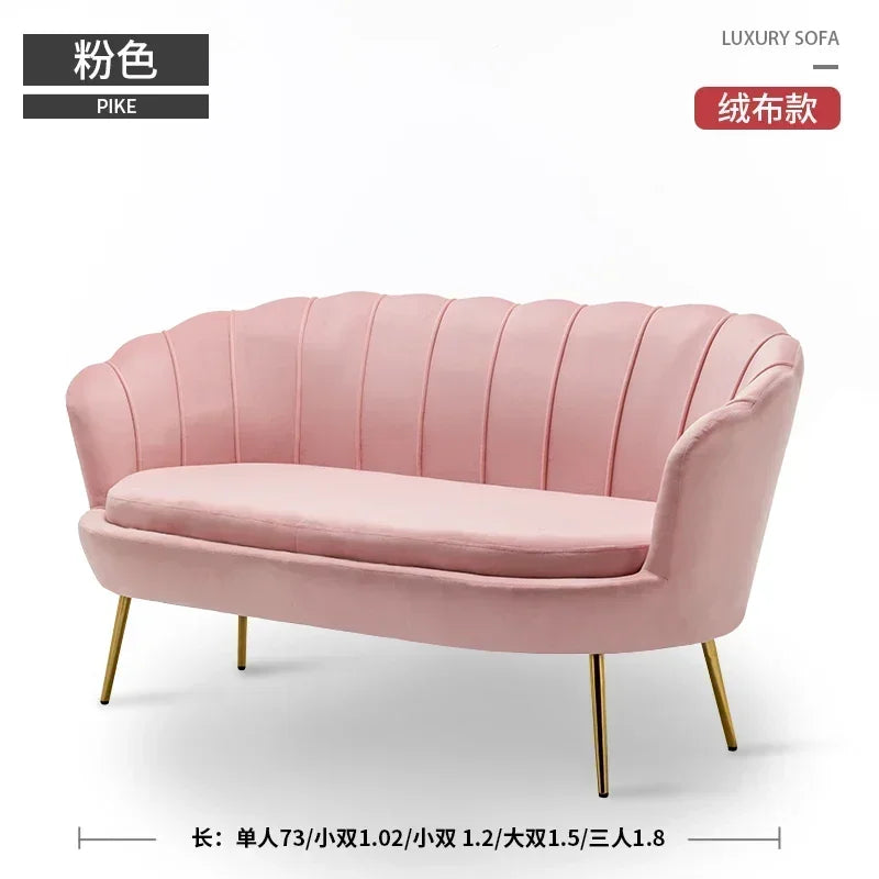Rose pas cher moderne canapé amour siège Xxl minimaliste concepteur inhabituel lecture canapé Design européen grand Canape Salon meubles