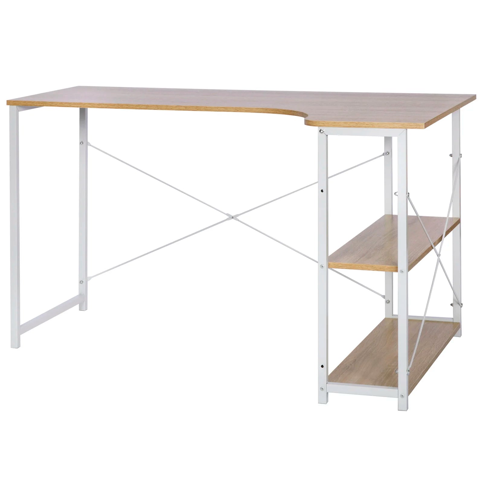 WOLTU 1PC Table d'ordinateur bureau en forme de L PC Table d'ordinateur portable poste de travail bureau d'étude Table de jeu à manger