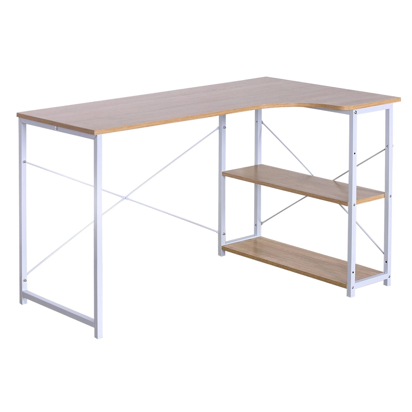 WOLTU 1PC Table d'ordinateur bureau en forme de L PC Table d'ordinateur portable poste de travail bureau d'étude Table de jeu à manger